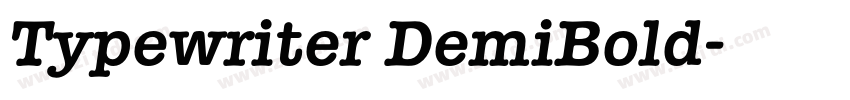 Typewriter DemiBold字体转换